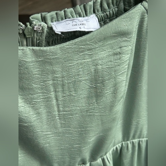 Anthropologie Sage the Label Dolce Vita Long Sleeves Mini Dress Sage Size S - Picture 15 of 17